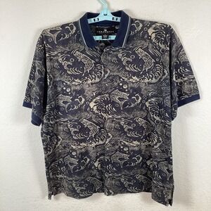 Consensus Mens Polo Sz XL Short Sleeve Fishing Fish Sport Comfort Excellent